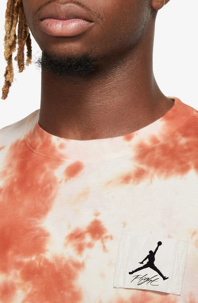 Shop Jordan Essentials Statement Tie Dye Oversize T-shirt In Pale Ivory/ Light Sienna