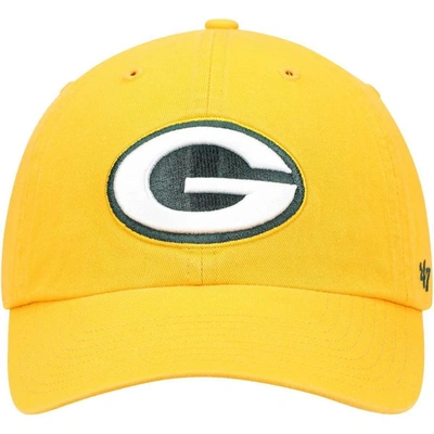 Shop 47 ' Gold Green Bay Packers Secondary Clean Up Adjustable Hat