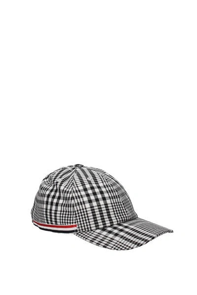 Shop Thom Browne Hats Cotton Black White