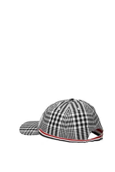 Shop Thom Browne Hats Cotton Black White