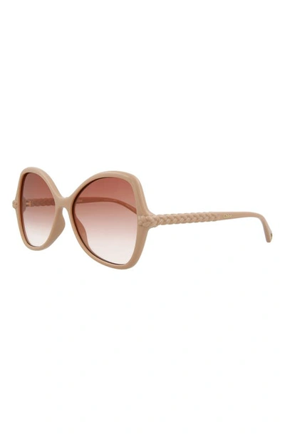 Chloé 55mm Chloe Core Sunglasses In Pink Pink Brown