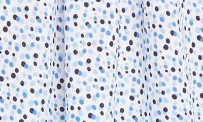 Shop Nydj High-low Crepe Blouse In Piper Dots