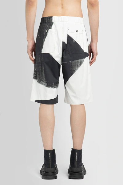 Shop Alexander Mcqueen Man Black&white Shorts