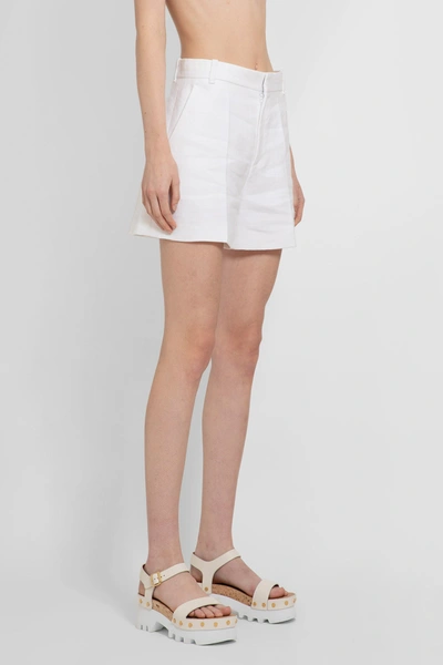 Shop Chloé Woman White Shorts