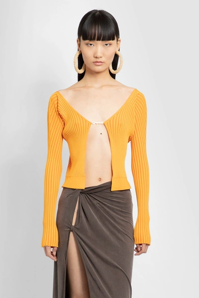 Shop Jacquemus Woman Orange Knitwear