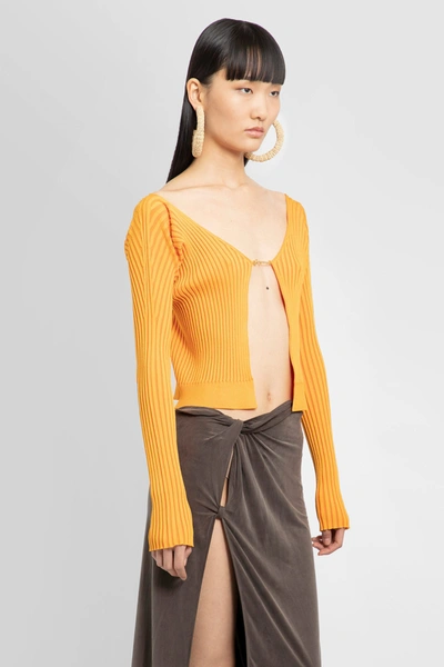 Shop Jacquemus Woman Orange Knitwear