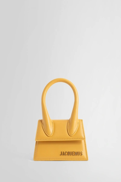 Shop Jacquemus Woman Yellow Top Handle Bags