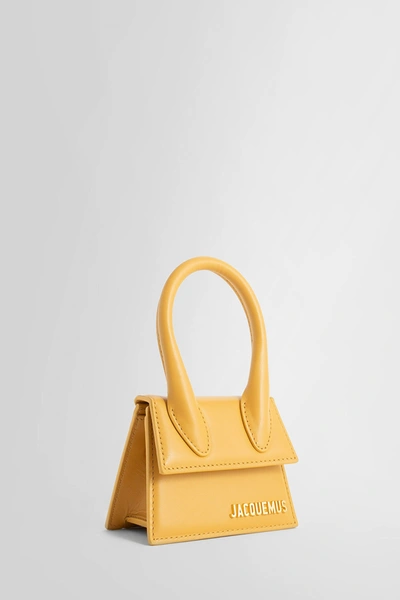 Shop Jacquemus Woman Yellow Top Handle Bags