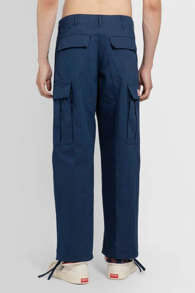 Shop Kenzo Man Blue Trousers
