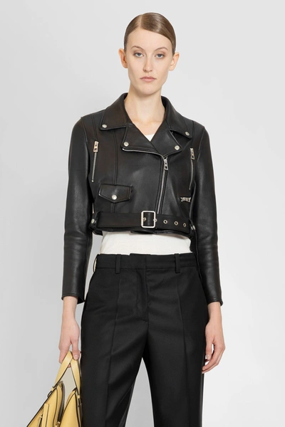 Shop Loewe Woman Black Leather Jackets