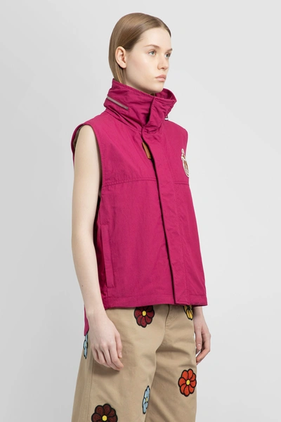 Shop Moncler Genius Woman Pink Waistcoats