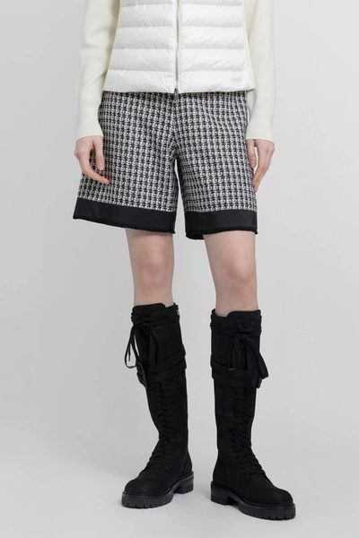 Shop Moncler Woman Black&white Shorts