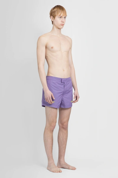 Shop Off-white Man Purple Swimwear