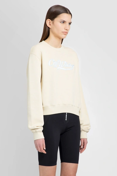 Shop Off-white Woman Beige Sweatshirts