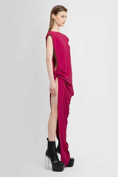 Rick Owens Edfu Gown In Cocoon Silk Blend Crepe Clothing In Pink