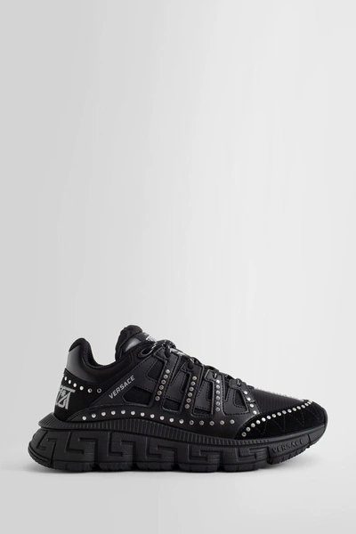 Versace Trigreca Sneaker Studs In Black