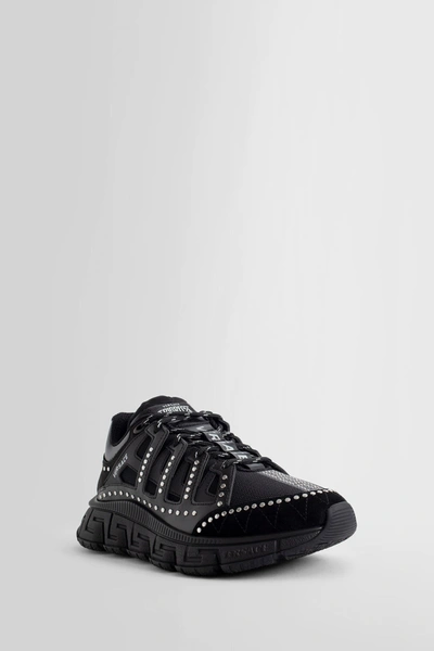 Versace Trigreca Sneaker Studs In Black