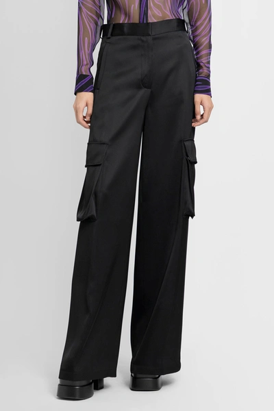 Shop Versace Woman Black Trousers