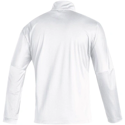 Shop Adidas Originals Adidas Maroon Texas A&m Aggies 2021 Sideline Primeblue Quarter-zip Jacket In White