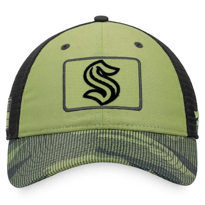 Shop Fanatics Branded Camo/black Seattle Kraken Military Appreciation Snapback Hat