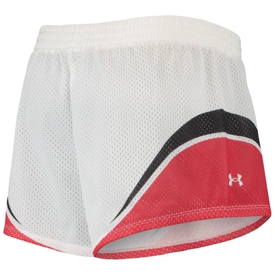 Shop Under Armour White/red Maryland Terrapins Mesh Shorts