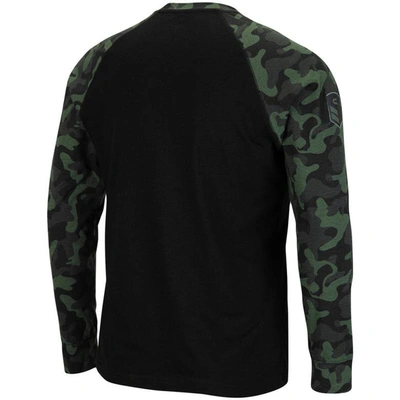 Shop Colosseum Black Clemson Tigers Oht Military Appreciation Camo Raglan Long Sleeve T-shirt