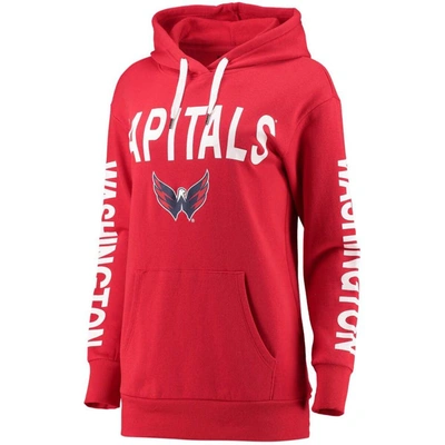 Shop G-iii 4her By Carl Banks Red Washington Capitals Extra Inning Pullover Hoodie