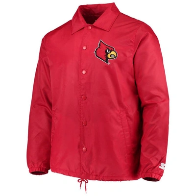 Starter Red Louisville Cardinals The General Coach's Full-snap Jacket