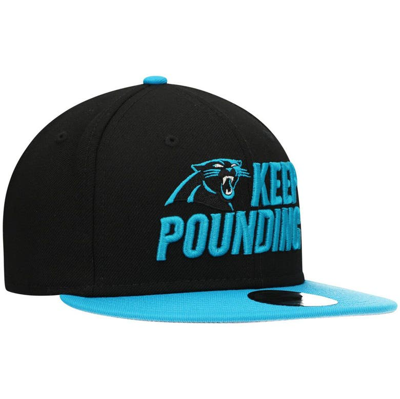 Shop New Era Black Carolina Panthers Keep Pounding 9fifty Snapback Hat In Blue