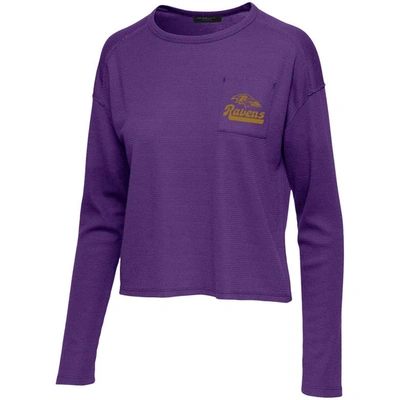 Shop Junk Food Purple Baltimore Ravens Pocket Thermal Long Sleeve T-shirt