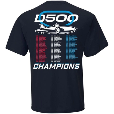 Shop Checkered Flag Navy 2023 Daytona 500 Two Spot T-shirt