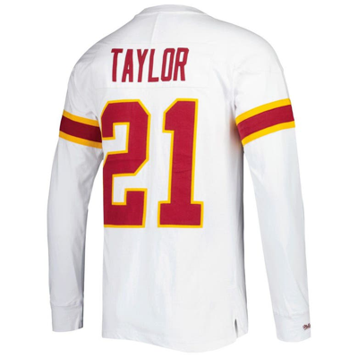 Shop Mitchell & Ness Sean Taylor White Washington Commanders Retired Player Name & Number Long Sleeve Top