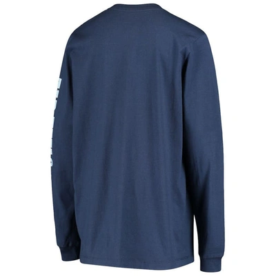 Nike Youth  Navy North Carolina Tar Heels Arch & Logo 2-hit Long Sleeve T-shirt In Navy