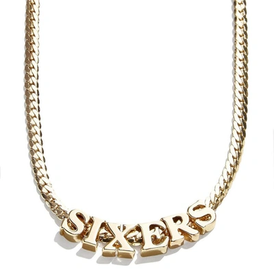 Shop Baublebar Philadelphia 76ers Team Chain Necklace In Gold