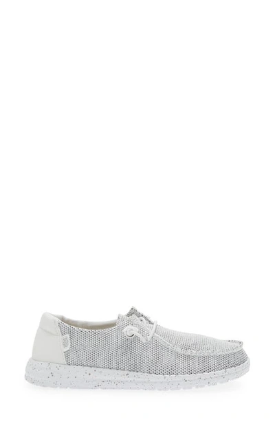Shop Hey Dude Wendy Sox Stretch Boat Shoe In Stone White