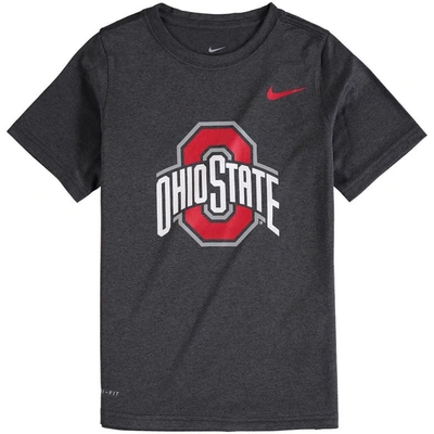 Shop Nike Youth  Anthracite Ohio State Buckeyes Logo Legend Performance T-shirt