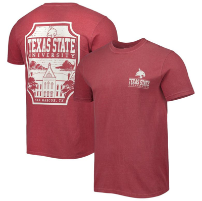 Shop Image One Maroon Texas State Bobcats Logo Campus Icon T-shirt