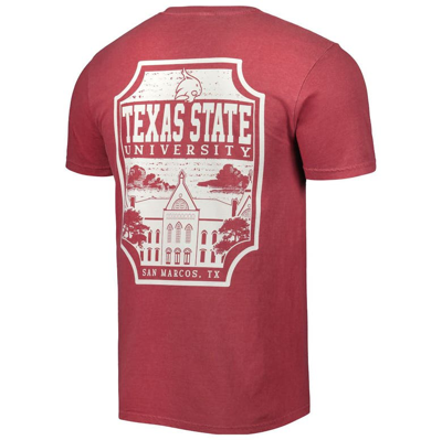 Shop Image One Maroon Texas State Bobcats Logo Campus Icon T-shirt