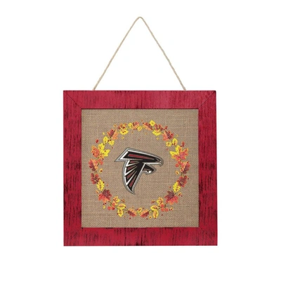 Shop Foco Atlanta Falcons 12'' Double-sided Burlap Sign In Red