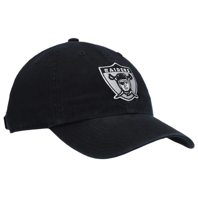 47 Brand '47 Black Las Vegas Raiders Clean Up Legacy Adjustable Hat In Black