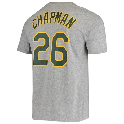 Shop Nike Matt Chapman Gray Oakland Athletics Name & Number T-shirt