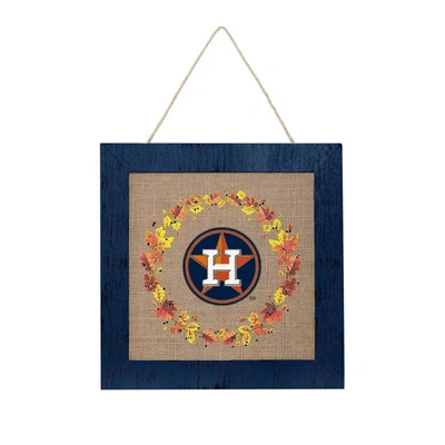 Shop Foco Houston Astros 12'' Double-sided Burlap Sign In Blue