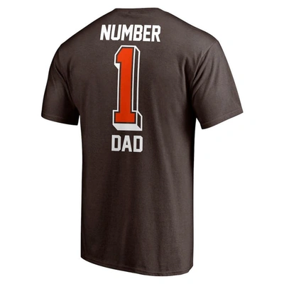 Shop Fanatics Branded Brown Cleveland Browns #1 Dad T-shirt
