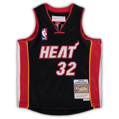 Shop Mitchell & Ness Infant  Shaquille O'neal Black Miami Heat 2005/06 Hardwood Classics Retired Player Je