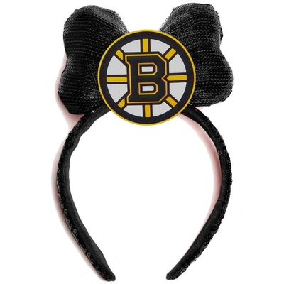 Shop Cuce Boston Bruins Logo Headband In Black