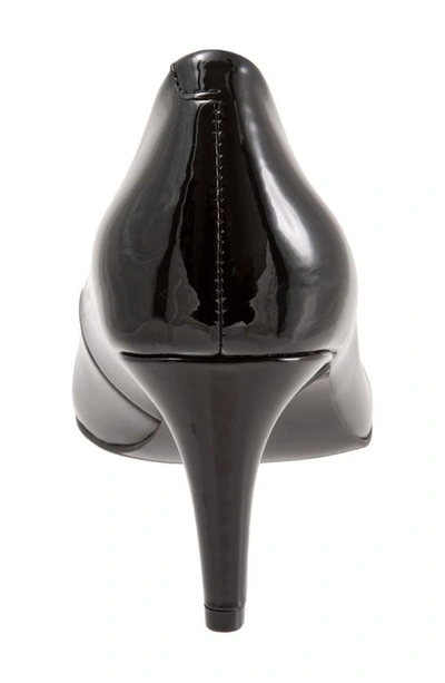 Shop Trotters Babette Pump In Black Faux Patent Leather