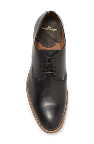 Winthrop Crescent Leather Derby In Black