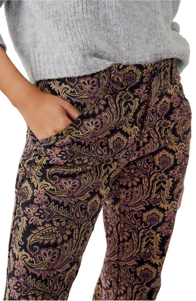 Shop Free People Walker Relaxed Jacquard Pants In Black Combo