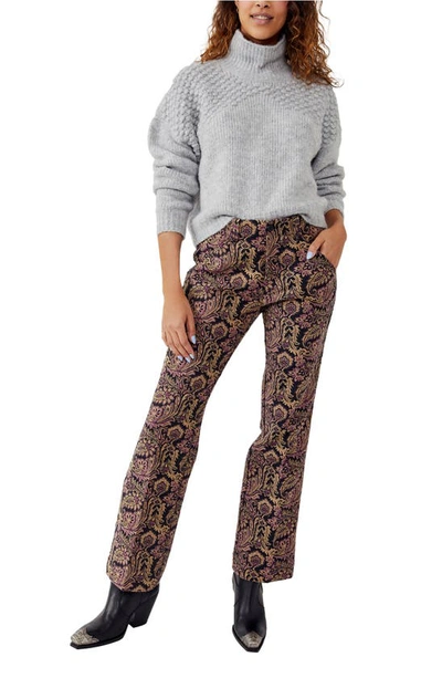 Shop Free People Walker Relaxed Jacquard Pants In Black Combo