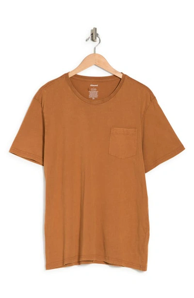 Shop Abound Pocket Acid Wash T-shirt In Rust Pecan